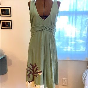 Synergy Organic Clothing Summer Dress w/ Appliqué Tree, Medium